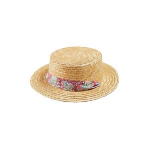 Pepa London Girls Viola Floral Bow Detail Boater Hat, Pink